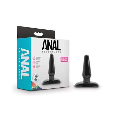 Blush Anal Adventures Basic Anal Plug Small Black