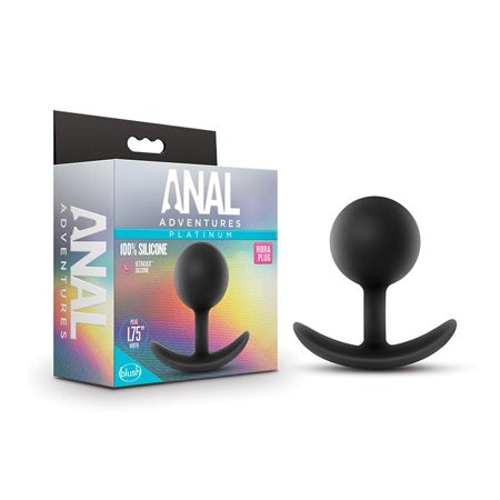 Blush Anal Adventures Platinum Silicone Weighted Vibra Plug Black