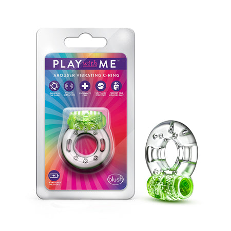 Blush Play with Me Arouser Vibrating C-Ring Green