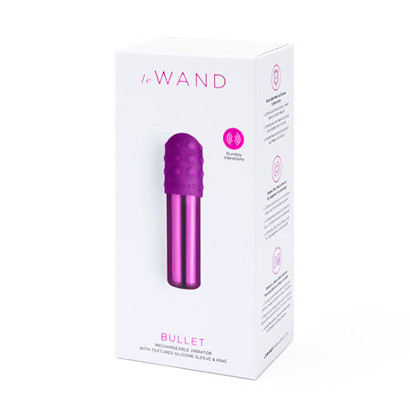 Le Wand Chrome Bullet Rechargeable Vibrator Dark Cherry