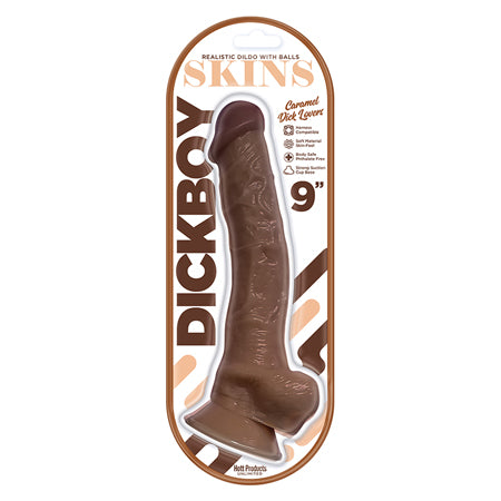 Dickboy Skins Dildo 9 in. Caramel Lovers