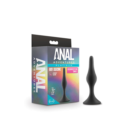 Blush Anal Adventures Platinum Silicone Beginner Plug Small Black