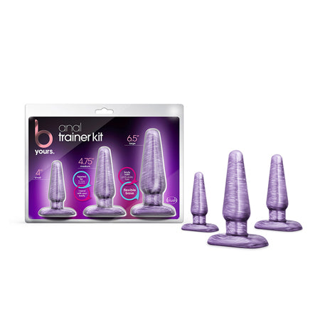 Blush B Yours 3-Piece Anal Trainer Kit Purple Swirl