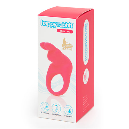 Happy Rabbit Rechargeable Silicone Cockring With Ears Pink