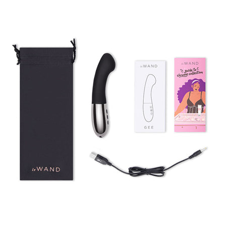 Le Wand Gee Rechargeable Silicone G-Spot Targeting Vibrator Black