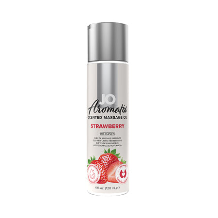 JO Aromatix Strawberry Scented Massage Oil 4 oz.