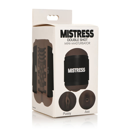 Curve Toys Mistress Double Shot Mini Masturbator Pussy & Ass Dark