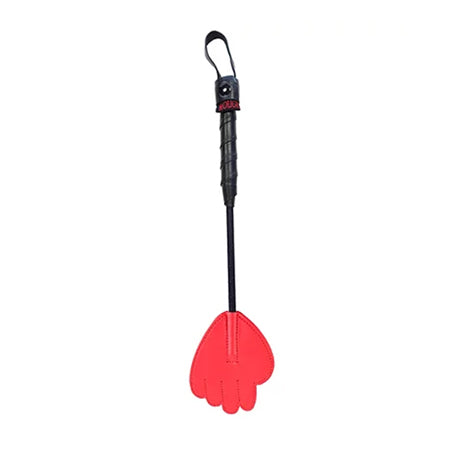 Rouge Mini Leather Hand Riding Crop Red