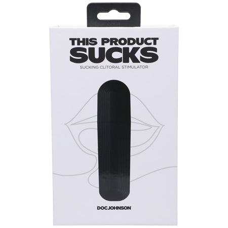 This Product Sucks Rechargeable Silicone Lipstick Sucking Clitoral Stimulator Black