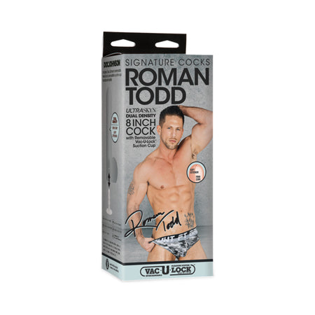 Signature Cocks Roman Todd ULTRASKYN Cock with Removable Vac-U-Lock Suction Cup 8in Vanilla