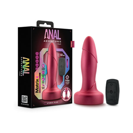 Anal Adventures Matrix Atomic Plug with Remote Martian Wine