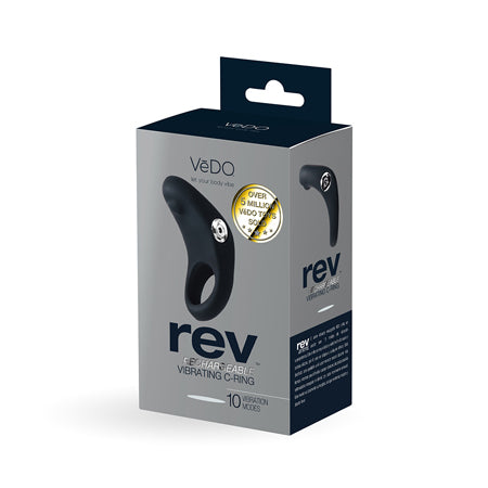 VeDO Rev Rechargeable Vibrating C-Ring Black