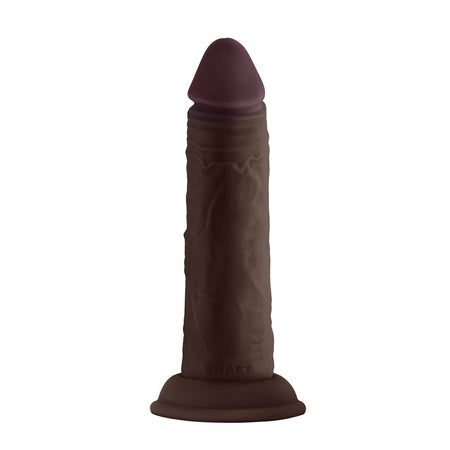 Shaft Model J Liquid Silicone 5.5 in. Dildo Mahogany